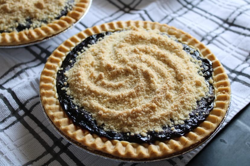 Fresh-baked pies cooling